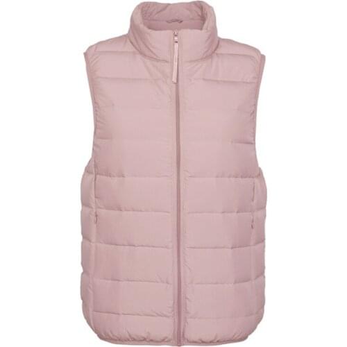 Womens Outwear Vest 90% White Duck Down Vest Ultra Light Causal Matt Fabric Female Sleeveless Windproof Warm Waistcoat
