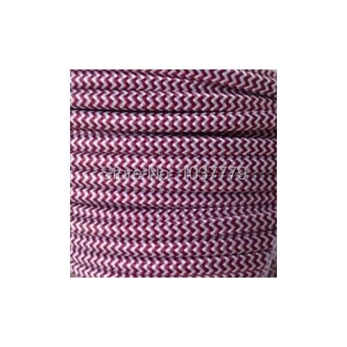 100% high quality! Multiclolor Vintage knitted electrical wire for pendant light p.v.c cloth electrical wire