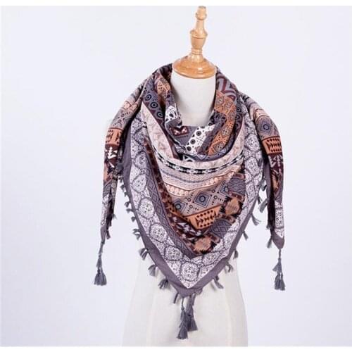 Big square towel national wind characteristic female scarf elegant color department girl scarf highlights glamour
