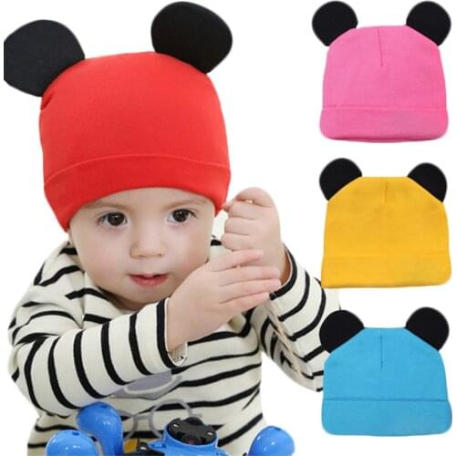 Autumn Winter Cotton Baby Hat Cute Bear Ears Children Hats Boys Girls Beanies Cap Child Toddler Skullies Caps Crochet Kids Hats