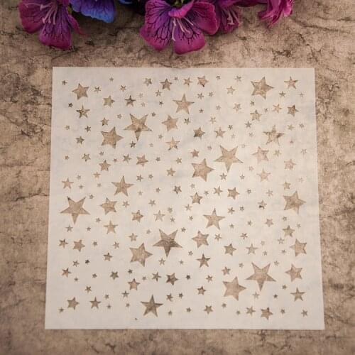 Diy color on wall or fabric etc little star painting drawing& masking spray painted stencil art supplies template drawing set