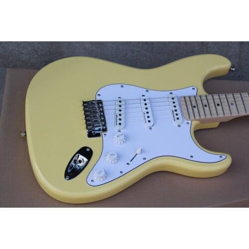 Factory store fan fingerboard, retro yellow butter, maple fingerboard, electric guitar