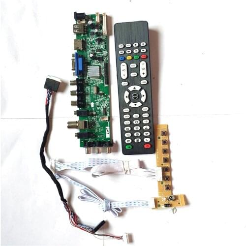 Fit LP156WH3-TLAA/TLAB/TLAC upgrade 3663 TV digital 1366*768 AV HDMI-Compatible VGA USB DVB 40 pin LVDS LCD Controller board