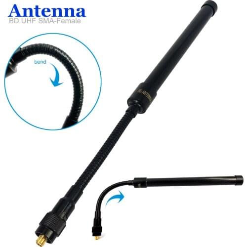 Tactics Goose Tube Antenna for Baofeng UV-5R UV 82 UV 9R BF-888s Walkie Talkie BD Folding Antenna UHF AT33 SMA-Female Accessorie