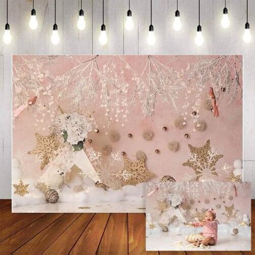 Mehofond Merry Christmas Photography Background Winter Snowflake Tent Branches Decoration Backdrop Photophone Photo Studio