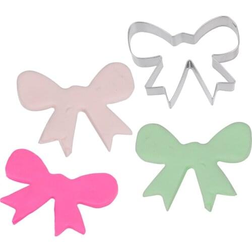 Bowknot Shape Cookie Mold Stainless Steel Fondant Cake Chocolate Baking Mold Biscuit Cookie Cutter Cake Decorating Tool