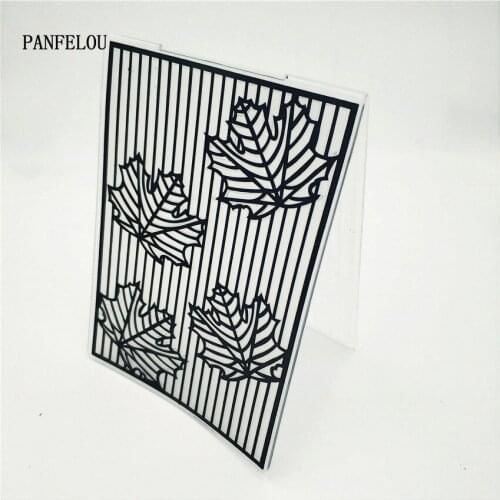 HOT plastic Maple leaf craft card making paper card album wedding decoration clip Embossing folders
