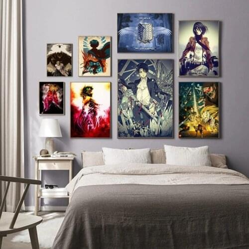 Canvas HD Print Attack on Titan Anime Poster Painting Wall Stickers Art Pictures Nordic Style Modern Living Room Home Decor