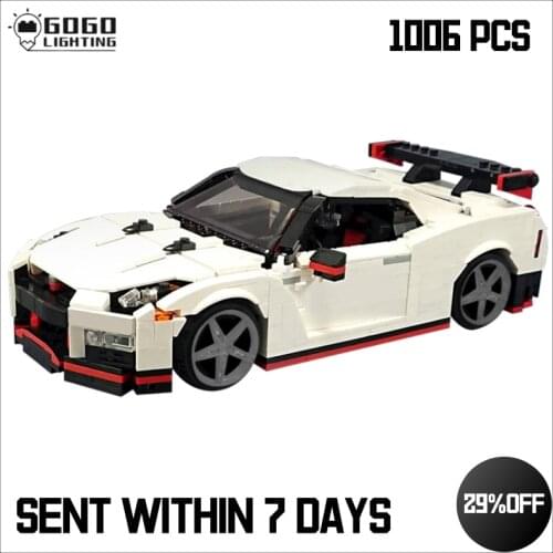 Moc Building Blocks Gtr R35 Car Model New Simulation Collection Nismo Nissaned Diy Educational Gift for Kids Toys
