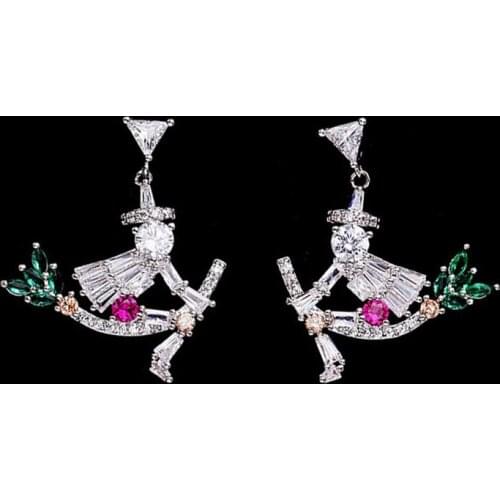 Red Trees Brand High Quality Funny Magician Earrings For Girls Fashion Personality Young Ladies Stud Earrings 925 Silver Needle