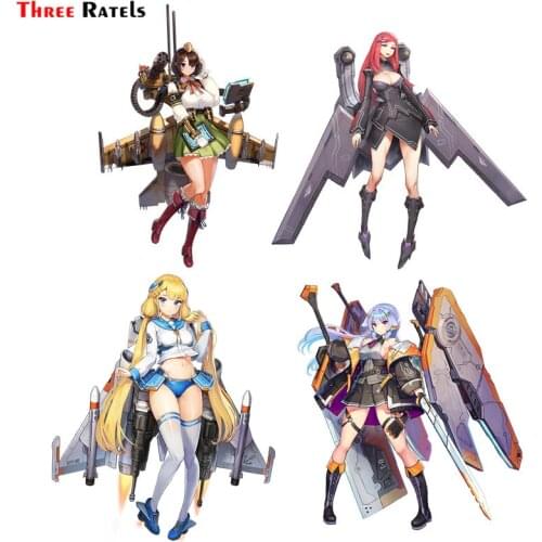 Three Ratels F31 Anime Game Sex Girl With Weapon Last Origin Car Windshield Sticker Notebook Decal