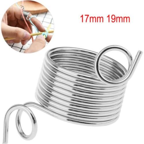 Stainless Steel Finger Knitting Threader Thimble Yarn Cord Rope Threading Sewing Tools