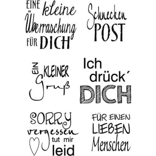 German Clear Stamp for Scrapbooking Transparent Silicone Rubber DIY Photo Album Decor 115