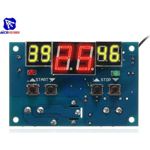 Diymore W1401 LED Digital Temperature Controller -9 -99℃ Thermostat Module with NTC Temperature Sensor Probe DC 24V
