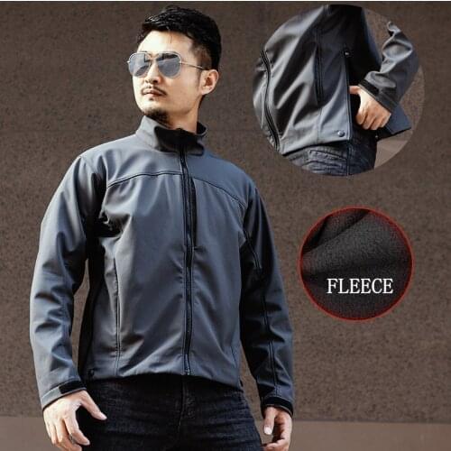 Outdoor Tactical Jacket Autumn Winter Warm Windproof Waterproof Soft Shell Coat Hiking Training Thermal Fleece Military Jackets