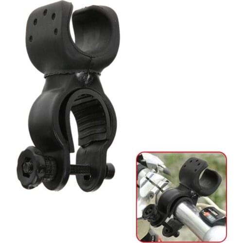 360 Degree Rotation Bike Front Light Holder Bicycle Handlebar Flashlight Lamp Torch Holder Rotating Cycling Head Light Clip