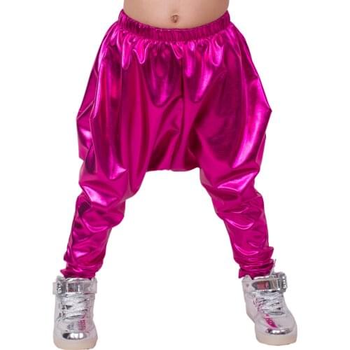 Heroprose 2018 Fashion personality big crotch trousers stage performance harem street Rose Red Baggy hip hop skinny pants kids