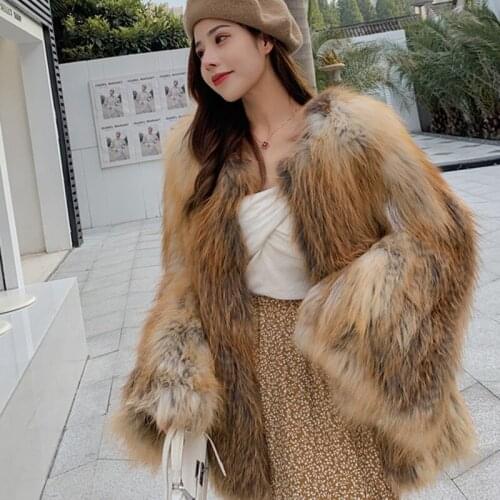 2020 Winter Women Luxury Full Pelt Long Genuine Fox Fur Coat Ladies Thickening Warm Jacket
