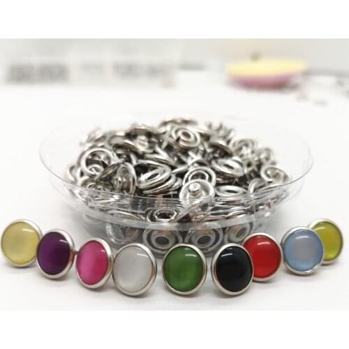 10mm pearl prong snap Buttons 50sets Clamps Press rivets Poppers childrens sliders buckle