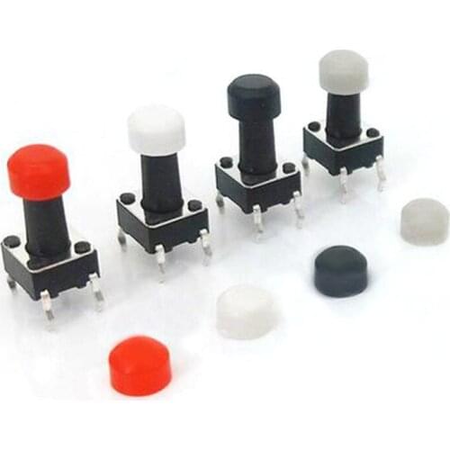 200pcs 6*6mm round button cap push button swcap for 6*6mm push button switch round button switch
