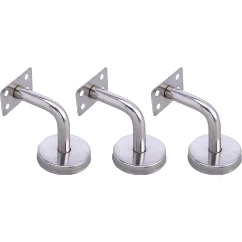 3PCS Elegant Replacement Handrail Bannister Stair Rail Supports Brackets For Hotel Gym Villa Restaurant Office Building