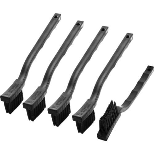 5 Pcs Black Non Slip Handle PCB Rework ESD Anti Static Dust Brush 17cm
