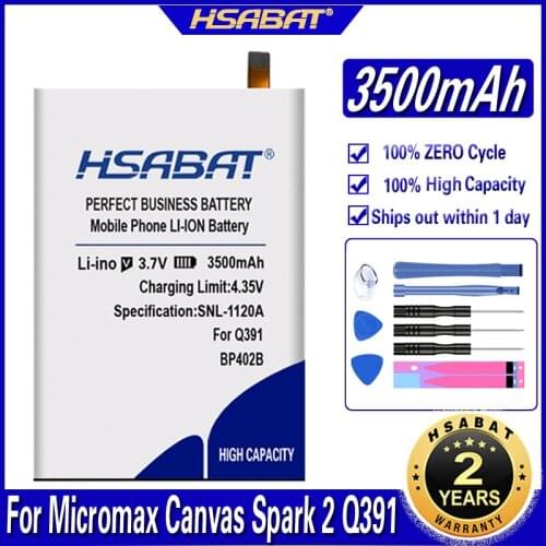 HSABAT 3500mAh BP402B Battery for Micromax Q391 Canvas Spark 2
