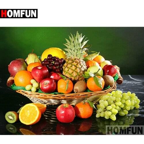 HOMFUN Full Square/Round Drill 5D DIY Diamond Painting "Fruit landscape" Embroidery Cross Stitch 5D Home Decor Gift A17853