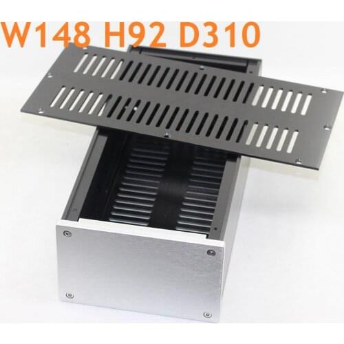 Headphone Amp DAC Decoder Shell Home Audio Amplifier Chassis Power Amplifier Supply Housing DIY Aluminum Box W148 H92 D310