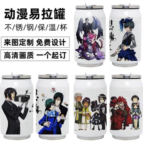 Anime Black Butler Stainless Steel Thermos Cup Cosplay Vacuum Cup Toy 350ml