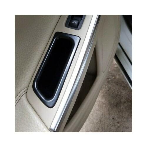 Black Interior Front Side Door Storage Box Holder 2pcs For Volvo S60 / V60 11-17