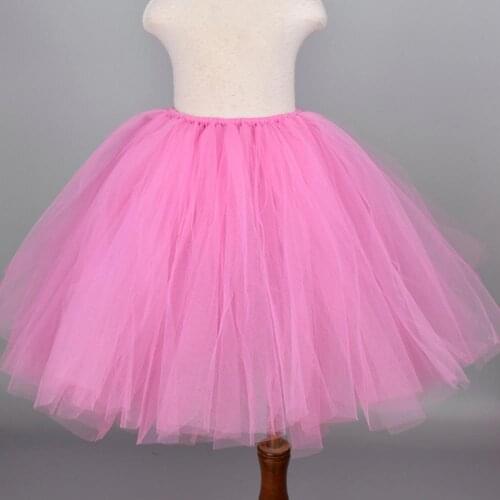 Flower Girls Long Tutu Skirt Kids Birthday Party Solid Tulle Skirt Kids Wedding Costume Ankle-length Fancy Skirt 0-12T