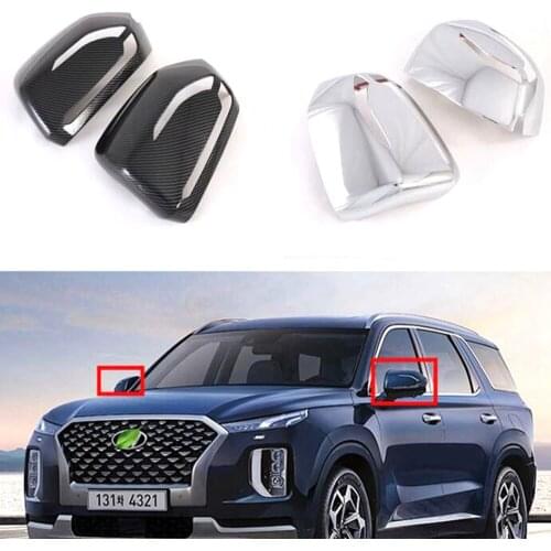 For Hyundai Palisade 2019 2020 Chrome ABS Car Rearview Mirror Cover Trim Auto Styling Moldings 2pcs