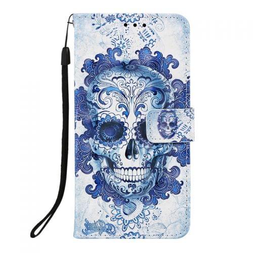 For LG A g k s v 3d Painted Leather Case Power 3 Card Holder Mobile Phone Case Drop Protection Cover V40 ThinQ k40 k12 Plus