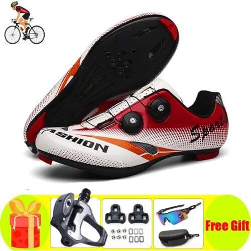 Road Cycling Shoes Sapatilha Ciclismo Pedals Set Men Locking Sneakers Women Bike Sport Breathable Original Bicycle Shoes