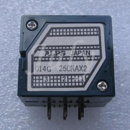 Japan ALPS 27 blue shell 10K/50K/100K/250K/500K carbon film double potentiometer, high quality, silver-plated feet