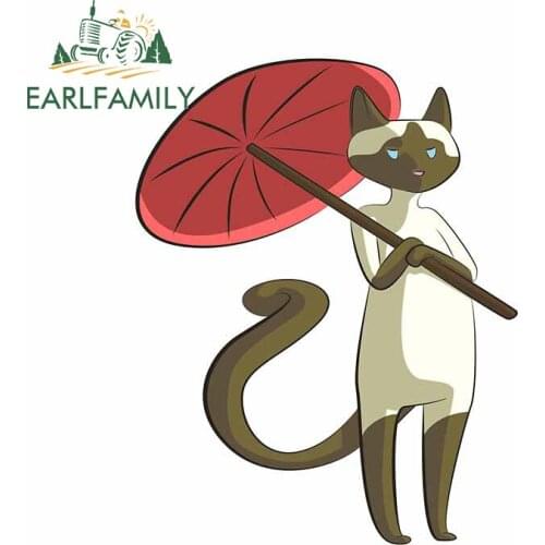 EARLFAMILY 13cm x 10.1cm for Cute Sweety Kitty Vinyl Car Stickers Motorcycle Decoration Waterproof JDM Creative Decal Graphics