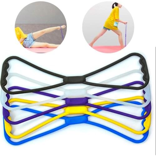 New Gym 8 Word Elastic Band Chest Developer Rubber Loop Latex Resistance Bands Fitness Equipment Stretch Yoga Training Crossfit