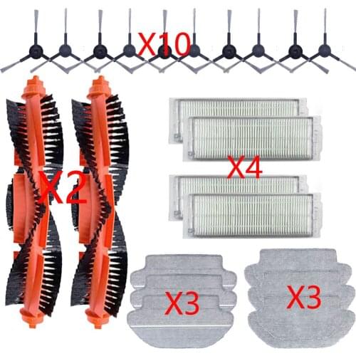 Hepa Filter Roller Spin Brush Mop Cloth for Xiaomi Mijia LDS / STYJ02YM / Conga 3490 Viomi V2 PRO V3 Robot Vacuum Cleaner