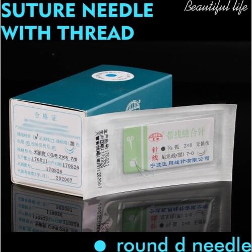 Surgical Round Suture needle surgery tool microsurgery nylon monofilament wire round harmless needle surgical instrument 10pcs