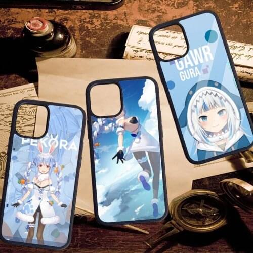 Hololive Usada Pekora Gawr Gura Phone Case PC for iPhone 11 12 pro XS MAX 8 7 6 6S Plus X 5S SE 2020 XR