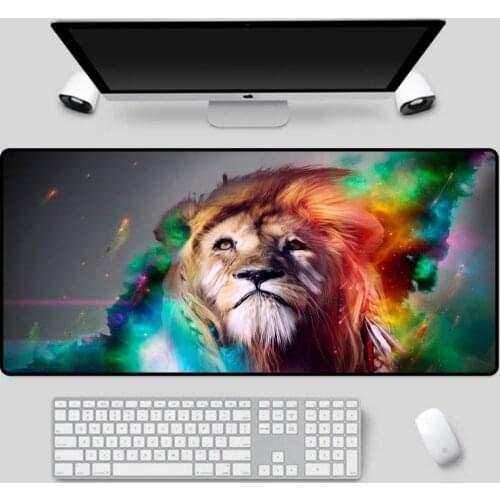 Mairuige Exquisite large size lion mouse pad colorful table pad rubber non-slip home office gaming keyboard pad