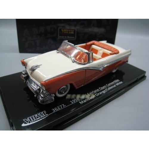 1/43 Alloy Die Cast 1956 FORD Fairlane Open Convertible Fiesta Classic Model Toy Car Collection Orange Toys Vehicle