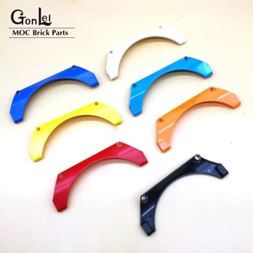 4Pcs/lot Technic Panel Car Mudguard Arched 15x2x5 MOC Building Blocks Bricks Parts Compatible with 24118 Assembly DIY Toys