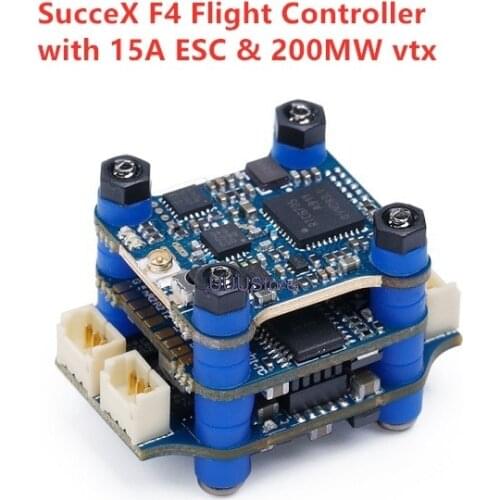 IFlight SucceX Stack Micro F4 V2.1 Flight Controller & 15A Blheli_S 2-4S Brushless ESC & 5.8g 200mW VTX for RC FPV Racing Drone