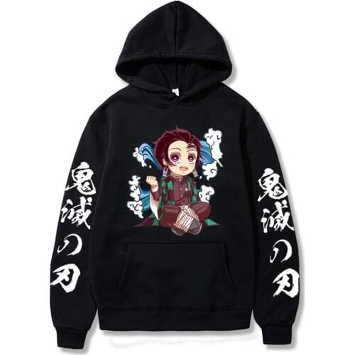 Demon Slayer Print Hoodie Men/women Street Couple Casual Fashion Pullover Sweatshirt