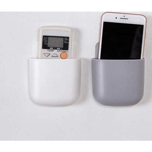 Wall Mounted Organizer Storage Box Mobile phone charging bracket Wall-mounted remote control storage box Plug Holder Stand