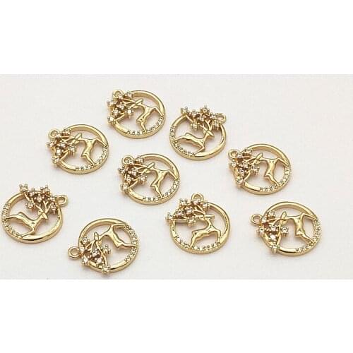 New Arrival!18x17mm 50pcs Cubic Zirconia/Copper Charm For Handmade Necklace/Earrings make DIY Parts,Jewelry Accessories Findings