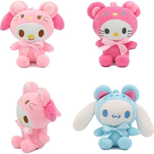 Original Cinnamon Dog Plush key chain Toys Stuffed Animal Soft Doll Kids Birthday Gift Cartoon Anime