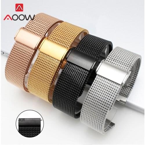 18mm 20mm 22mm Milanese Loop Stainless Steel Strap for Samsung Galaxy Watch Active2 Gear S2 S3 Amazfit Huawei GT Bracelet Band
